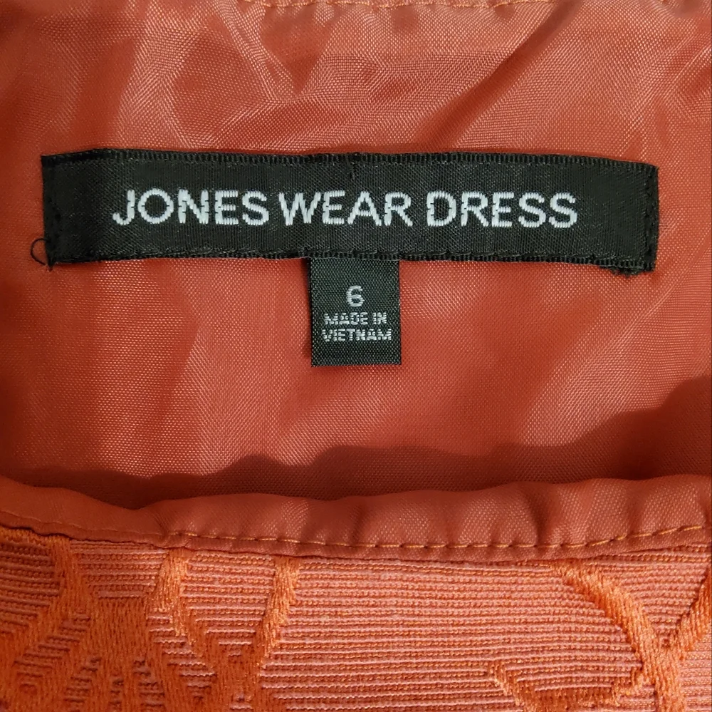 Jones Wear Dress Pink Floral Embroidered Sleeveless Fit & Flare Dress Size 6 - Picture 9 of 10